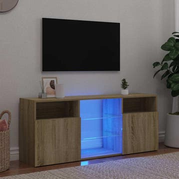 vidaXL Tv-meubel met LED-verlichting 120x30x50 cm sonoma, Verzenden