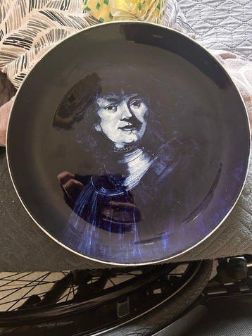 Goedewaagen - Plat - Faïence de Delft - le jeune Rembrandt