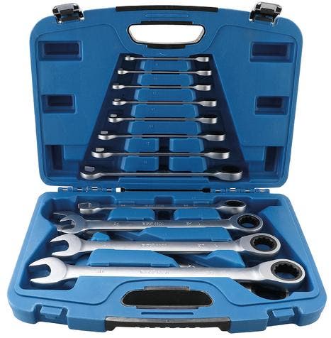 Bgs Technic Ratel ringsteeksleutelset 8 - 32 mm 13-dlg, Auto diversen, Autogereedschap, Verzenden