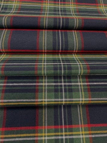 1790Verfijnde tartan, getint in dubbele draad met blauwe