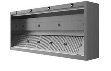 RVS Afzuigkap Extractor Inductie model, B300 x D130 x H50