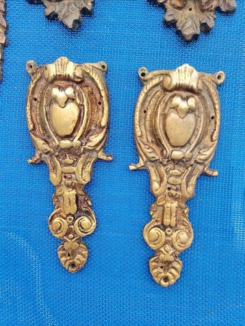 fonderia Napoletana - sculptuur, Lotto di 6 fregi in bronzo,