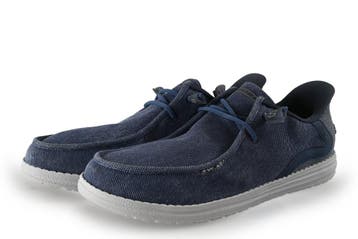 Skechers Instappers in maat 43 Blauw, Vêtements | Hommes, Chaussures, Verzenden, Overige typen