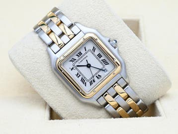 Cartier Panthere Ref. 839490 Year 1990s (Box), Bijoux, Sacs & Beauté, Montres | Hommes, Ophalen of Verzenden, Polshorloge