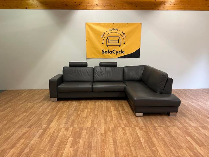 Bultex Lederen Hoekzetel - SofaCycle - Levering mogelijk, Maison & Meubles, Canapés | Coins salons complets, Enlèvement ou Envoi