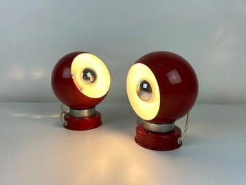 Tafellamp (2) - Wandlamp Eyeball Space Age - Metaal -