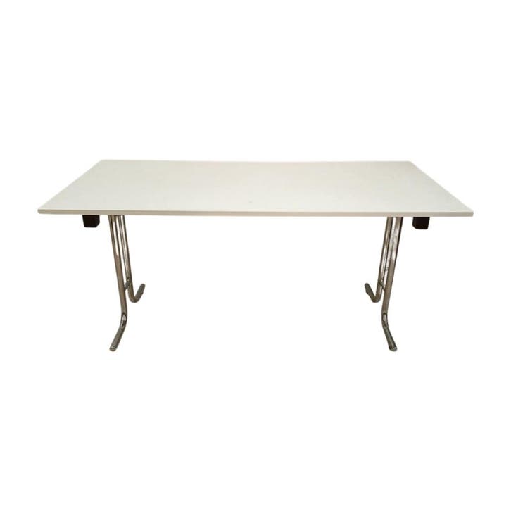 Klaptafel 160x70x73 5 cm hout/metaal wit gebruikt, Articles professionnels, Aménagement de Bureau & Magasin | Mobilier de bureau & Aménagement