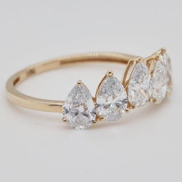 Zonder minimumprijs - Ring - 14 karaat Geel goud - 1.89ct., Nieuw