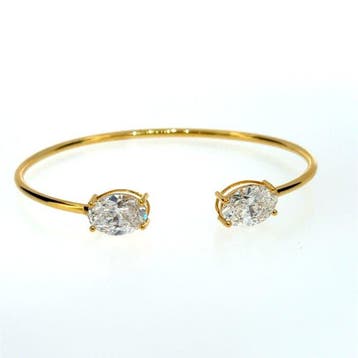 Bracelet - 14 carats Or jaune - 5.11ct. tw. Diamant (Cultivé, Bijoux, Sacs & Beauté, Bijoux anciens