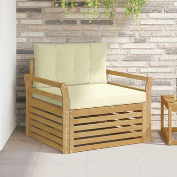 vidaXL Buitensofa Polyester Wit, Verzenden, Nieuw