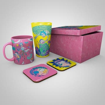 Rick and Morty Gift Set (XXL Glas, Mok & Onderzetters), Ophalen of Verzenden, Nieuw