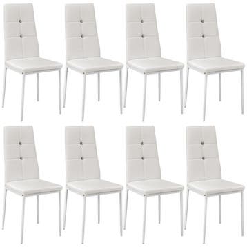 tectake Eetkamerstoelen, kunstleer met strass steentjes - wi, Verzenden, Nieuw