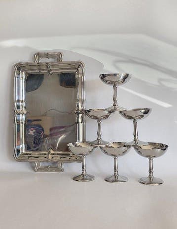 Inoxpan - Dessertservies (7) - Ijscoupe - Inox - Coupe met
