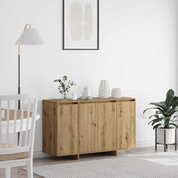 vidaXL Dressoir Artisan Eiken 120 x 41 x 75 cm Bewerkt hout, Verzenden, Nieuw