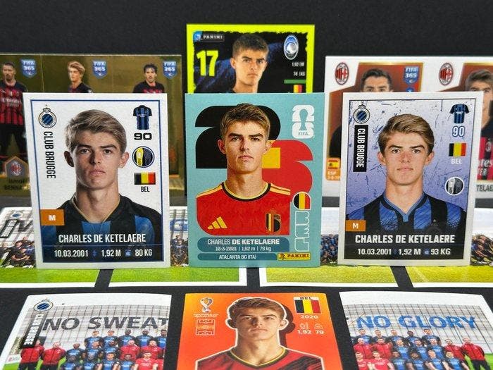 Panini - Charles De Ketelaere - 13 stickers - inclusief, Verzamelen, Stickers