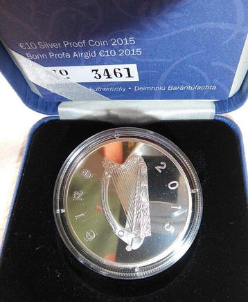 Ierland. 10 Euro 2015 Peace in Europe Proof (Zonder
