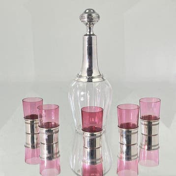 BP& - Delheid frères - Service de boisson (6) - Carafe et, Antiek en Kunst