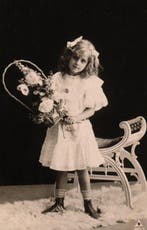 Fantasie - Wenskaarten - Vrouw - kind - koppel -, Gelopen