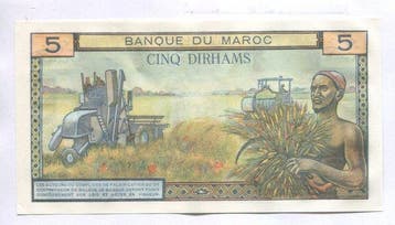 Marokko. - 5 Dirhams - 1968 - Pick 53e (Zonder minimumprijs)