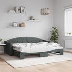 vidaXL Slaapbank onderschuifbed matrassen 80x200 cm stof, Verzenden, Nieuw