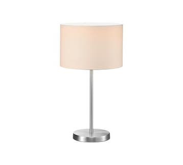 Trio HOTEL tafellamp | E27 Fitting | nikkel mat met wit | Ø, Verzenden, Nieuw