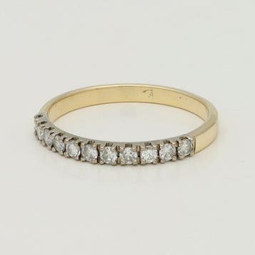 Bague - 14 carats Or jaune, Or blanc Diamant (Naturelle), Nieuw
