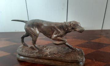 P. Chenet - Figuur - Hond - 16 cm - Brons