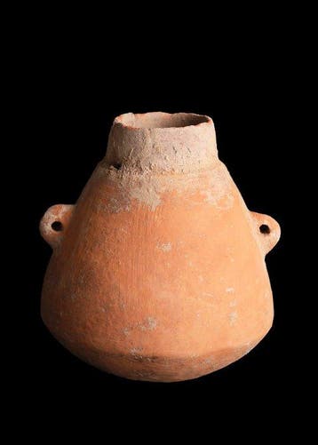 Amlash Terracotta Vas met oorhandgrepen (Zonder