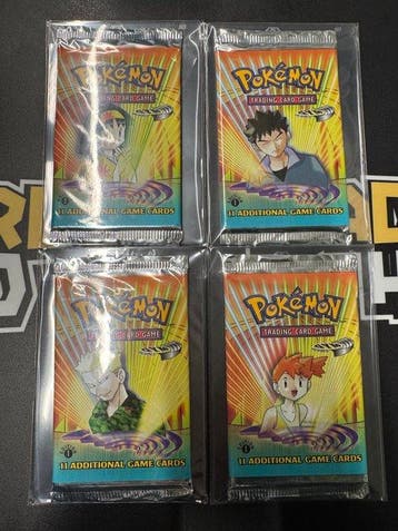 Pokémon - 1 Booster pack - Pokemon Gym Heroes ARTSET 4 PACKS, Nieuw