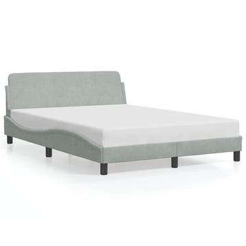 Bed 120x200 grijs fluweel | Tweede kansje | OP = OP, Verzenden, Zo goed als nieuw, Twijfelaar, 120 cm