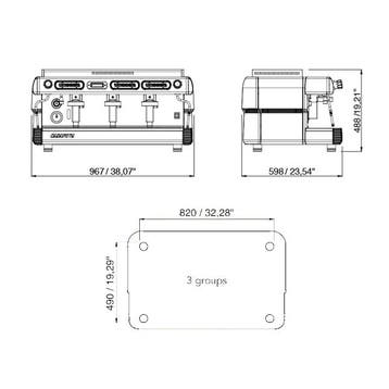 Espressomachine | CASANOVA | RVS | Automatisch | 3 Groepen, Verzenden, Nieuw in verpakking