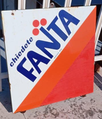 Coca-Cola - Enseigne émaillée Fanta - Enseigne en émail -, Antiek en Kunst