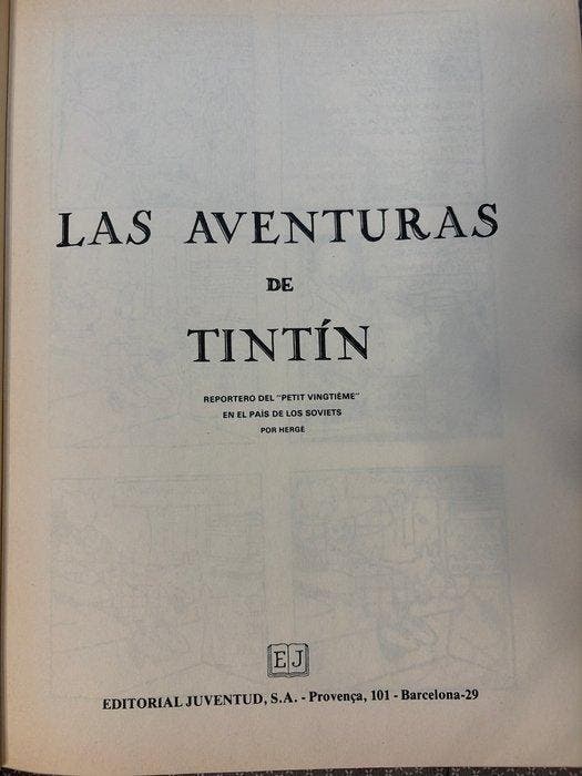 Tintin - En el país de los soviets - Spanish edition - 1, Livres, BD