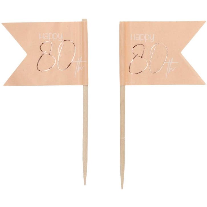 Prikkers 80 Jaar Rose Goud 6,5cm 36st, Hobby & Loisirs créatifs, Articles de fête, Envoi