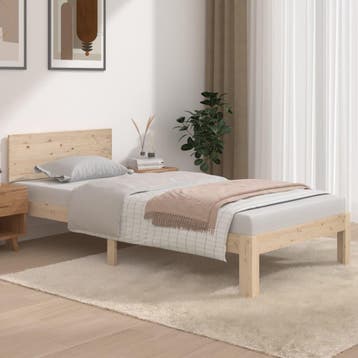 vidaXL Bedframe massief hout 90x190 cm, Verzenden, Nieuw