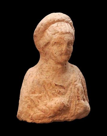 Oud-Romeins Terracotta - Votief borstbeeld - Jonge vrouw -