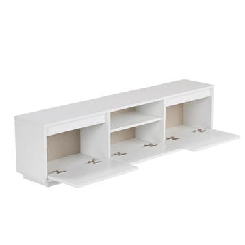 Evila TV-meubel - Wit - Nieuw/Ongebruikt - Melamine -, Verzenden, 150 tot 200 cm, Nieuw, Scandinavisch