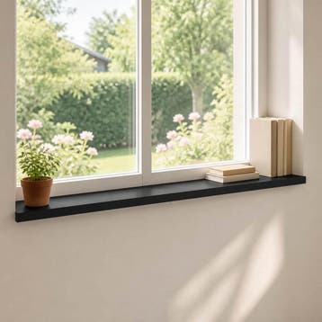 vidaXL Raamprofielen 2 st Zwart 120 x 15 x 2 cm Massief, Verzenden
