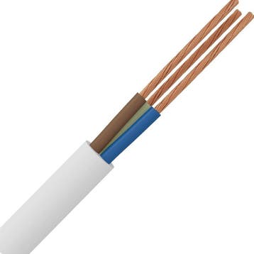 VMVL 3-aderige stroomkabel 50 m 2,5 mm² wit, Doe-het-zelf en Bouw, Verzenden, Nieuw