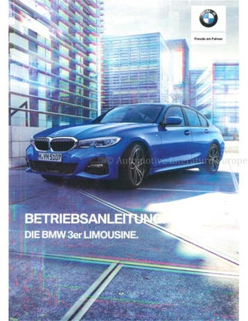 2019 BMW 3 SERIE SEDAN INSTRUCTIEBOEKJE DUITS