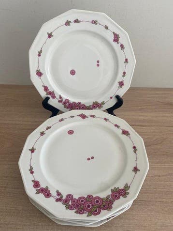 A. Limoges, Limoges - Assiette de service (6) - Porcelaine -, Antiek en Kunst