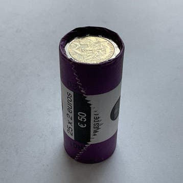 Frankrijk. 2 Euro 2020 Charles De Gaulle (25 stuks) in, Postzegels en Munten