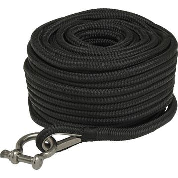 Ankerloodlijn 10mm x 30m Polyester Zwart, Ophalen of Verzenden, Nieuw