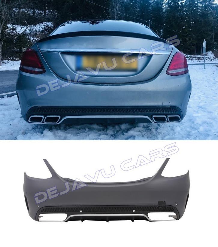 C63 AMG Look Achterbumper voor Mercedes Benz C-Klasse W205, Auto diversen, Tuning en Styling, Ophalen of Verzenden