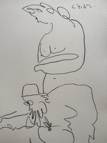 Pablo Picasso (1881-1973) - Le peintre et son modèle