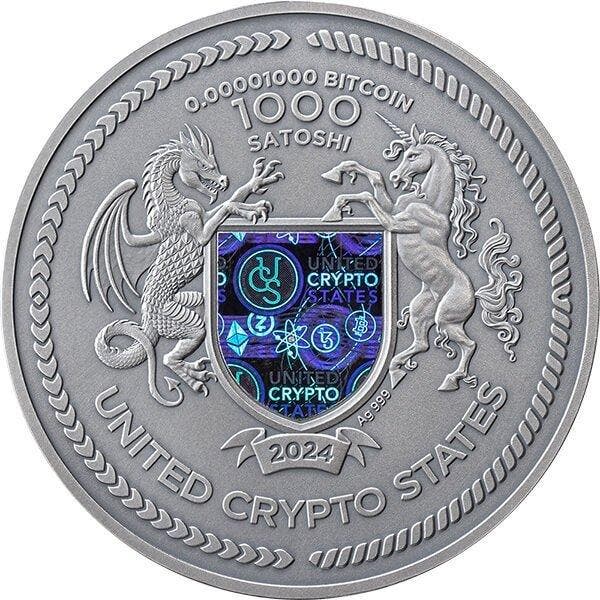 Verenigde Staten. 1000 Satoshi 2024 Binary Bull - Binary, Timbres & Monnaies, Monnaies | Europe | Monnaies non-euro