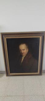 Duitse school (XIX) - Biedermeier portret van een statige, Antiek en Kunst