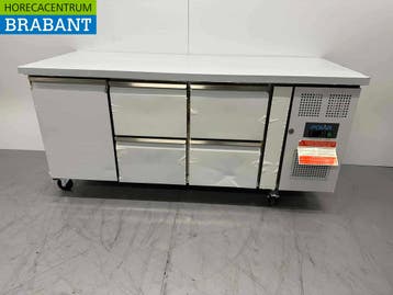RVS Polar Koelwerkbank 1 deur en 4 laden 179,5 cm 230V, Ophalen of Verzenden, Nieuw in verpakking