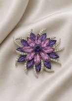Elegante vintage bloembroche uit de jaren 80 met