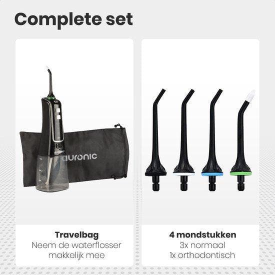 2dekans | Auronic Waterflosser - Elektrisch - Monddouche - 3, Handtassen en Accessoires, Uiterlijk | Mondverzorging, Ophalen of Verzenden